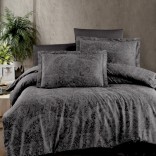 Спален комплект памучен сатен - НЕВА тъмно сиво